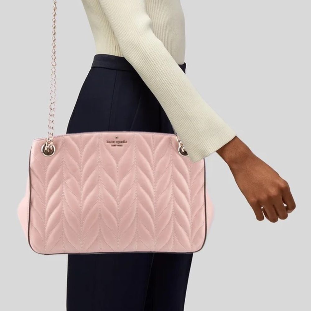 kate spade Rosy Cheeks Briar Lane Soft Pink Quilted Convertible Shoulder Bag NWT